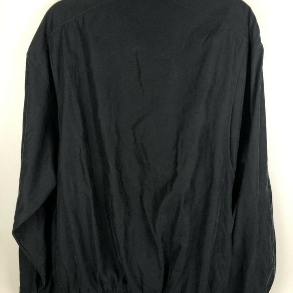 ANTIGUA Full Zip Press Buttons Mens GOLF JACKET Pockets Lined BLACK XL NWOT - Picture 11 of 11
